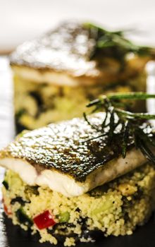 Close up view on nice arranged sea food