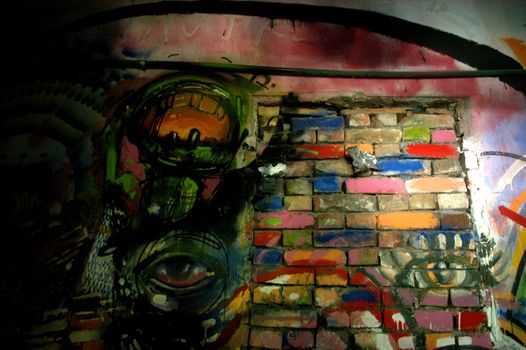 Art under ground. Beautiful street art graffiti style.