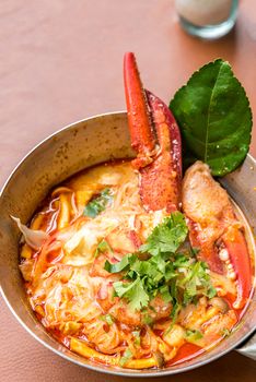 Lobster Tom yum spicy rice noodles