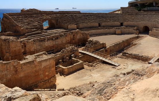 Roman amphitheater in Tarragona, Spain