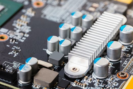 electronics background computer part close-up board