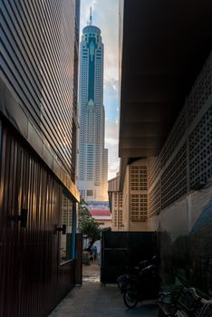 view of the skyscraper Bayok Skye in Bangkok, Thailand