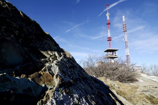 View on TV repeater on sunny day