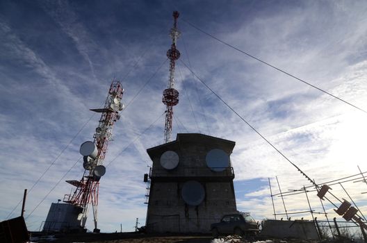 View on TV repeater on sunny day