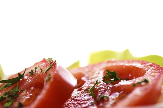 Close up view on nice arranged vegetables
