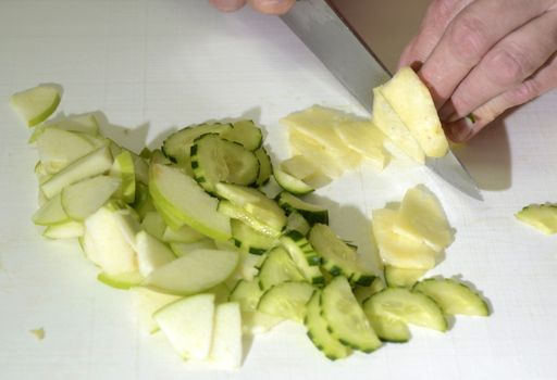 Close up view on nice arranged vegetables