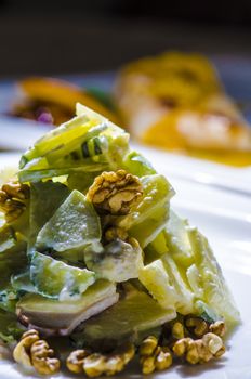 Close up view on nice arranged vegetables