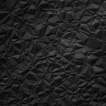 An illustration of a black polygon background