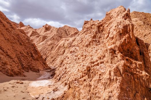 Valle de la muerte landscape in San Pedro de Atacama, Chile