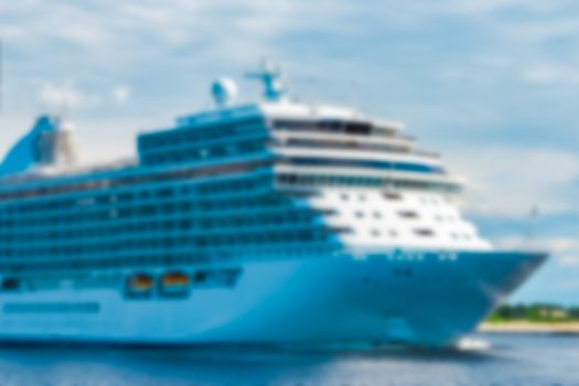 Cruise liner - soft lens bokeh image. Defocused background