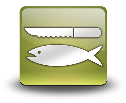 Icon, Button, Pictogram with Fish Cleaning symbol