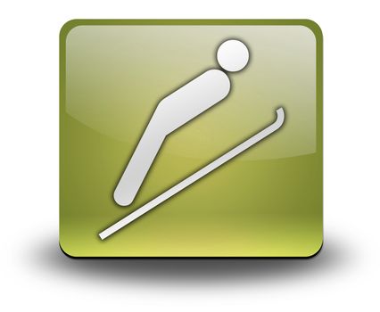 Icon, Button, Pictogram with Ski Jumping symbol