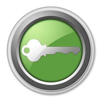 Icon, Button, Pictogram with Key symbol