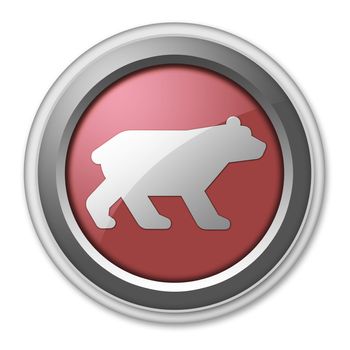 Icon, Button, Pictogram with Bear symbol