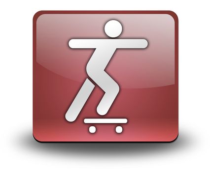 Icon, Button, Pictogram with Skateboarding symbol