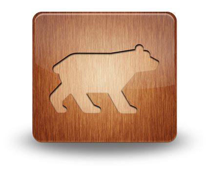 Icon, Button, Pictogram with Bear symbol