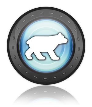 Icon, Button, Pictogram with Bear symbol