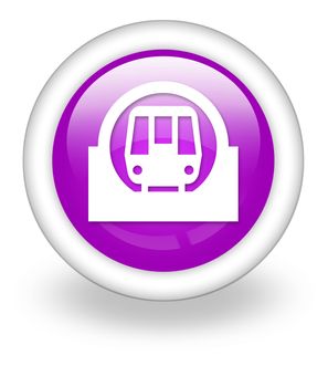 Icon, Button, Pictogram with Subway symbol