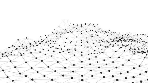 Concept of Network or Internet Communication. 3d illustration. White background