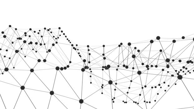 Concept of Network or Internet Communication. 3d illustration. White background