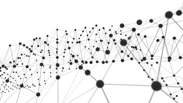 Concept of Network or Internet Communication. 3d illustration. White background