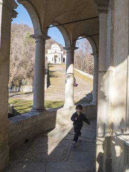 children at Sacro Monte of Varese, Varese, Lombardy Italy