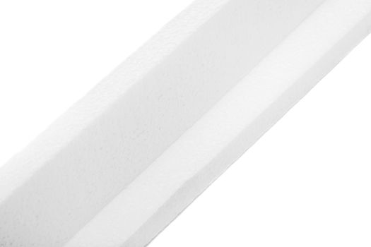two abstract styrofoam moldings isolated on white background