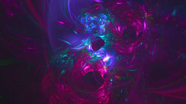 Abstract fractal light background. Digital 3d rendering backdrop. 8K resolution