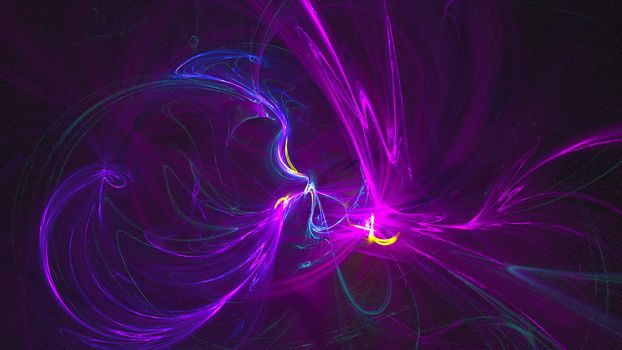 Abstract fractal light background. Digital 3d rendering backdrop. 8K resolution