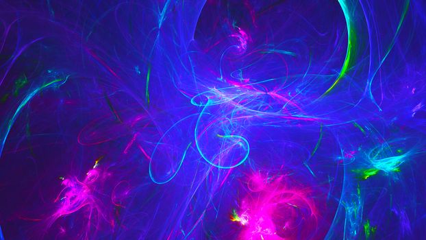 Abstract fractal light background. Digital 3d rendering backdrop. 8K resolution