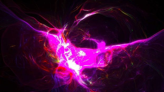 Abstract fractal light background. Digital 3d rendering backdrop.