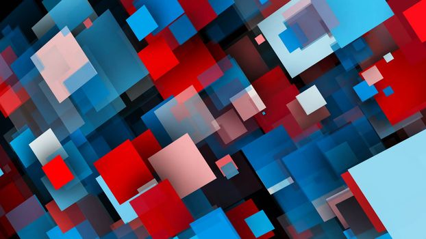 Abstract background with colorful rectangles. Seamless loop