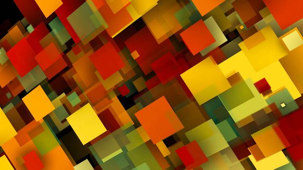 Abstract background with colorful rectangles. Seamless loop