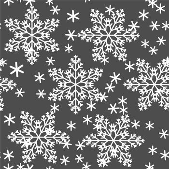 Abstract seamless background design cloth texture with snowflakes. Creative endless fabric pattern with shapes of small icy crystal shape. Simple soft graphic tile images for wallpaper.