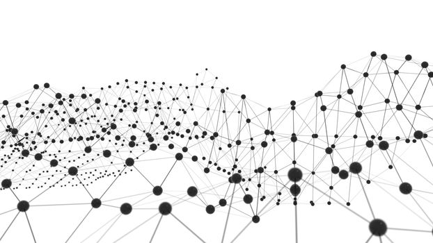 Concept of Network or Internet Communication. 3d illustration. White background