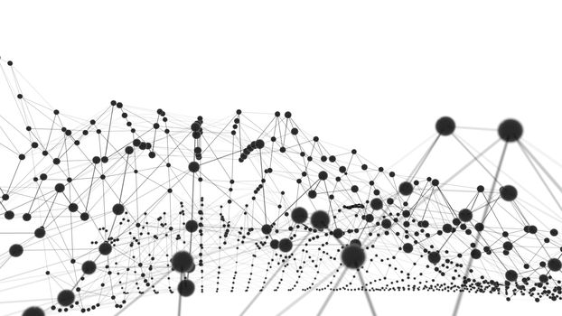 Concept of Network or Internet Communication. 3d illustration. White background