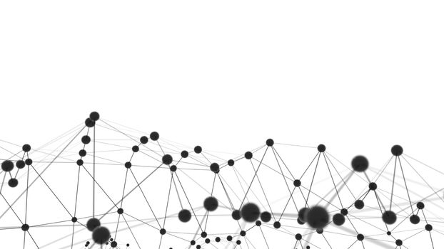 Concept of Network or Internet Communication. 3d illustration. White background