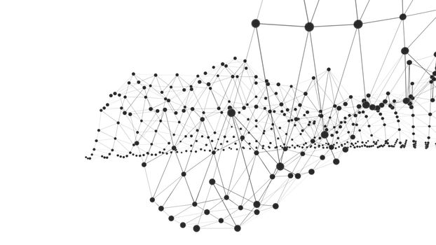 Concept of Network or Internet Communication. 3d illustration. White background