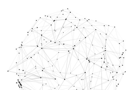 Concept of Network or Internet Communication. 3d illustration. White background