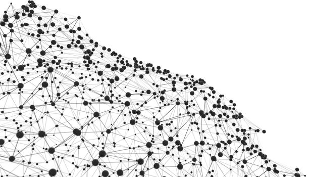 Concept of Network or Internet Communication. 3d illustration. White background