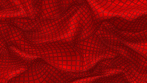 3D Illustration Abstract Background with Glare and with the Red
