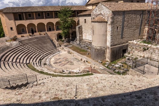 Spoleto (Italy): view of the Roman amphitheater