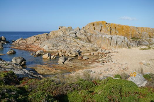 Beautiful landscape of Galicia, coastline close to O Grove, Spain, Europe