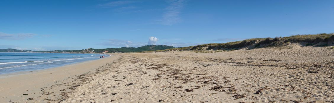 Beautiful beach Playa de A Lanzada close to O Grove, coast of Galicia, Spain 