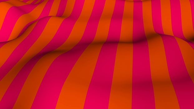 Abstract background with waving of colorful stripes. 3d rendering