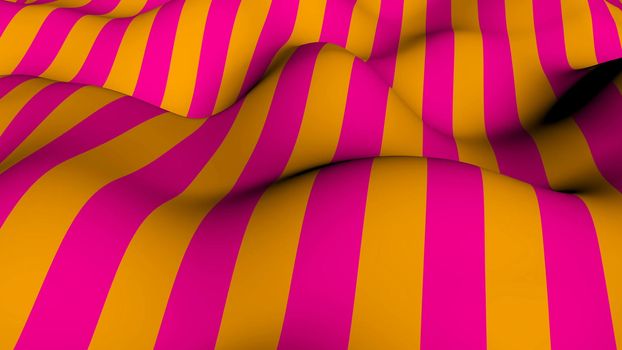 Abstract background with waving of colorful stripes. 3d rendering