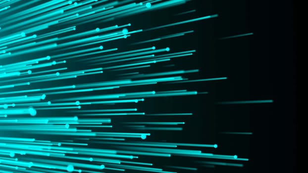 Abstract background with optical fibers. 3d rendering