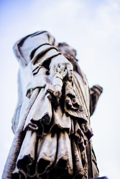 Italy, Rome, Castel Sant'Angelo, statue of St. Peter at the head of the bridge