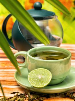 Refreshing Lime Tea Showing Drink Fruit And Refreshment