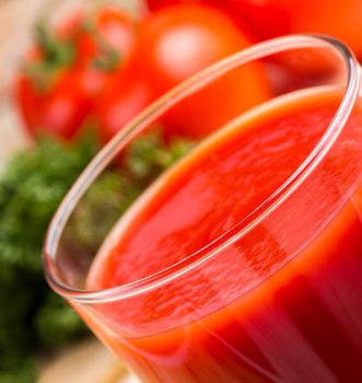 Tomato And Juice Indicating Thirsty Drinks And Refreshing